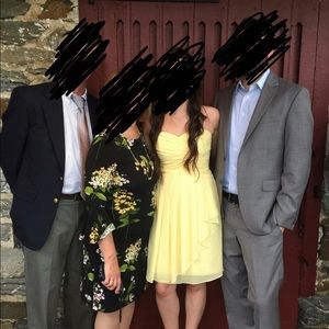 David’s bridal dress, size 4, yellow